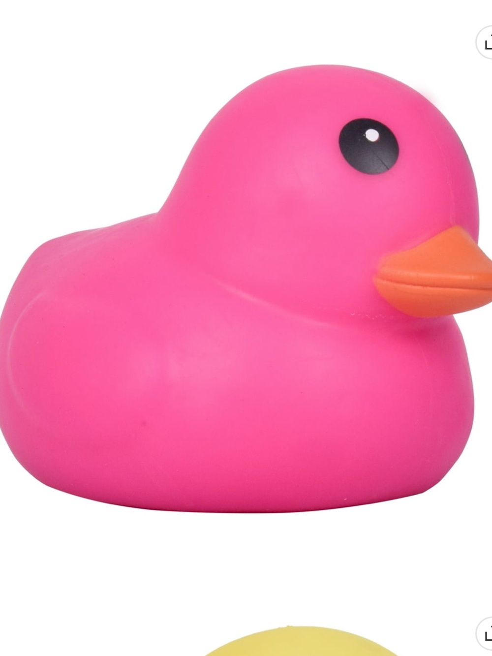 Bright Pink Rubber Duck Bird Toy for Pet Play